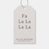 Moderne Boho Beige Fa La La Familie Cadeau Labels Cadeaulabel (Voorkant)
