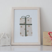Moderne Boho Beige Kerstcadeau Wall Art Print
