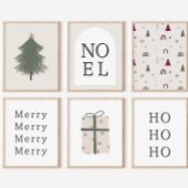 Moderne Boho Beige Kerstcadeau Wall Art Print