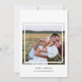 Moderne Boho Bewaar de Datum | Fotominimalist Kaart (Achterkant)