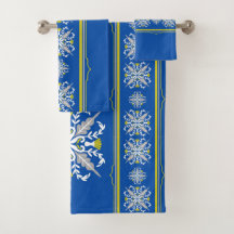 Moderne Boho Blauwe en Gele Naadloze Textuur