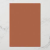 Moderne Boho Bloem Blad Boheemse Bruiloft Borrel Folie Uitnodiging (Achterkant)