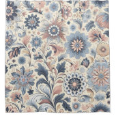 Moderne Boho Bloem Douchegordijn (Voorkant)