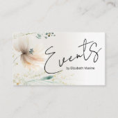 Moderne Boho-bloem evenementenplanning Visitekaartje (Voorkant)