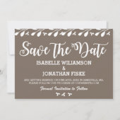 Moderne Boho Bloem Foto Save the Date Kaart (Achterkant)