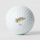 Moderne Boho Bloem Golfballen (Voorkant)