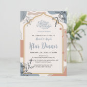 Moderne Boho Bloem Iftar-diner Ramadan Uitnodiging (Staand voorkant)
