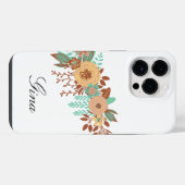 Moderne Boho Bloem iPhone Hoesje (Achterkant horizontaal)
