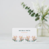 Moderne Boho Bloem Kraft Visitekaartje (Staand voorkant)