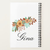 Moderne Boho Bloem Notitieboek (Achterkant)