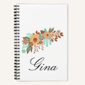 Moderne Boho Bloem Notitieboek (Voorkant)