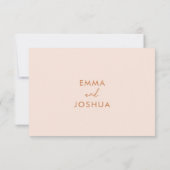 Moderne Boho Bloem QR Code Huwelijks RSVP (Achterkant)