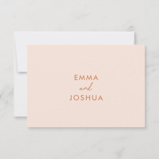 Moderne Boho Bloem QR Code Huwelijks RSVP (Achterkant)