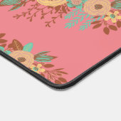 Moderne Boho Bloem Roze Bureaumat (Hoek)