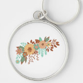 Moderne Boho Bloem Sleutelhanger (Voorkant)