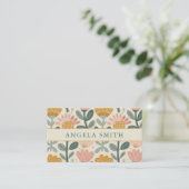 Moderne Boho Bloem Visitekaartje (Staand voorkant)