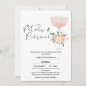 Moderne Boho bloemblaadjes Prosecco Vrijgezellenfe Kaart (Voorkant)