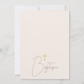 Moderne Boho Bloemen Bush Boog Doop Kaart (Achterkant)