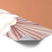 Moderne Boho Bloemen Herfst Bruiloft Welkomstborde Poster (Hoek)