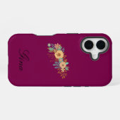 Moderne Boho Bloemen iPhone 16 Hoesje (Achterkant horizontaal)
