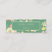 Moderne Boho Bloemen Kleurrijk Mini Visitekaartje (Voorkant)