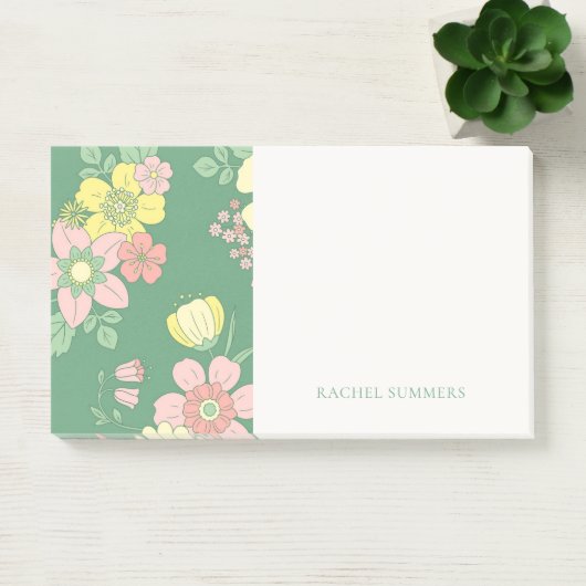 Moderne Boho Bloemen Kleurrijk Post-it® Notes (Kantoor)