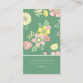Moderne Boho Bloemen Kleurrijk Visitekaartje (Voorkant)
