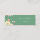 Moderne Boho Bloemen Kleurrijke QR Mini Visitekaartje (Voorkant)