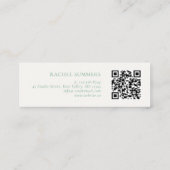 Moderne Boho Bloemen Kleurrijke QR Mini Visitekaartje (Achterkant)