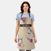 Moderne Boho Bloemen Schort (Gedragen)