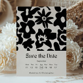 Moderne Boho Bloemen Trouwkalender Bewaar de datum Save The Date