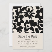 Moderne Boho Bloemen Trouwkalender Bewaar de datum Save The Date (Voorkant)