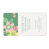 Moderne Boho Bloemen Verpakking Etiket (Voorkant)