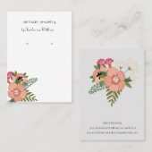 Moderne Boho Bloemenoorbangerset Visitekaartje (Voorkant / Achterkant)