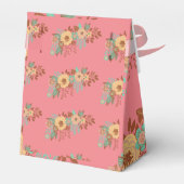 Moderne Boho Bloemenroze Bedankdoosjes (Achterkant)
