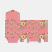 Moderne Boho Bloemenroze Bedankdoosjes (Uitgevouwen)