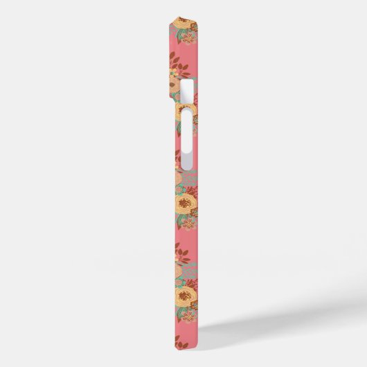 Moderne Boho Bloemenroze Case-Mate iPhone Case (Achterkant / Links)