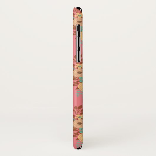 Moderne Boho Bloemenroze Case-Mate iPhone Case (Achterkant/links)