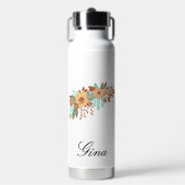 Moderne Boho Bloemig Waterfles (Voorkant)