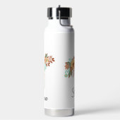Moderne Boho Bloemig Waterfles (Links)
