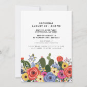 Moderne Boho Bloemige Baby Shower Uitnodiging (Achterkant)