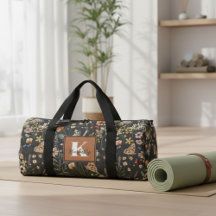 Moderne Boho Bloemige Monogram Naam