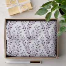 Moderne Boho Bloemmotief Pruim Wit