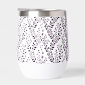 Moderne Boho Bloempatroon Pr Plum Wit (Rechts)