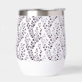 Moderne Boho Bloempatroon Pr Plum Wit (Links)