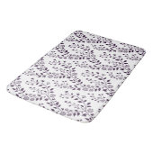 Moderne Boho Bloempatroon Pr Plum Wit Badmat (Gekanteld)