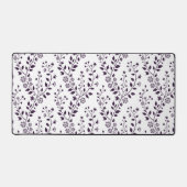 Moderne Boho Bloempatroon Pr Plum Wit Bureaumat (Voorkant)