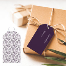 Moderne Boho Bloempatroon Pr Plum Wit