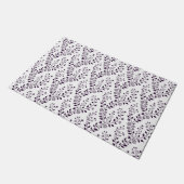 Moderne Boho Bloempatroon Pr Plum Wit Deurmat (Schuin)