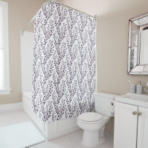 Moderne Boho Bloempatroon Pr Plum Wit
